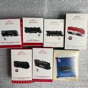 Hallmark steam locomotive ornaments bundle